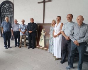 Donación a la Diócesis de Canarias de un cuadro religioso del artista Hipólito Barrera Brito