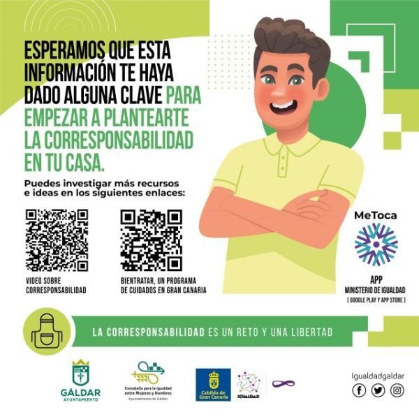 Gáldar: Igualdad lanza una campaña para potenciar la corresponsabilidad masculina en la vida privada