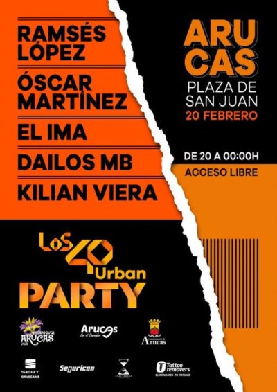 Este lunes 20 de febrero arranca el Carnaval de Arucas 2023 con un super concierto de LOS40 Urban 