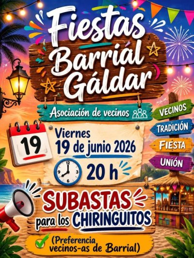 G&aacute;ldar: Barrial subasta sus chiringuitos para las fiestas en Honor a Nuestra Se&ntilde;ora de los Desamparados