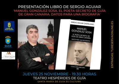 Sergio Aguiar presenta este jueves su nuevo libro sobre el poeta secreto Manuel González Sosa