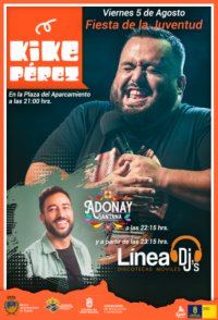 Tejeda: Actuación del humorista Kike Pérez el 5 de agosto de 2022 en la &quot;Fiesta de la Juventud&quot;