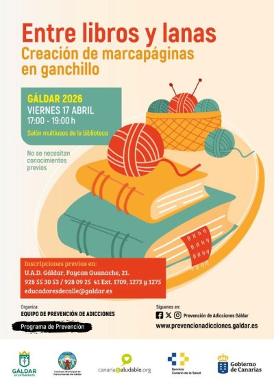 G&aacute;ldar: Taller &lsquo;Entre libros y lanas&rsquo; por el D&iacute;a del Libro