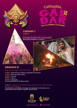 Gáldar: &#039;El Antiguo Egipto&#039; concluye este fin de semana con fiesta de polvos holi, Carnaval de Día y Entierro de la Sardina