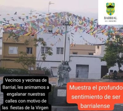 Gáldar: La A.V. “Amagro” de Barrial insta a los vecinos y vecinas que decoren con banderas el barrio