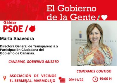 El PSOE G&aacute;ldar organiza la ponencia &ldquo;Canarias, Gobierno Abierto&rdquo;
