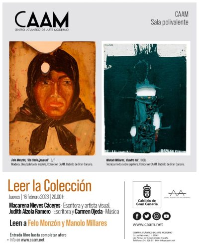Las escritoras Macarena Nieves, Judith Alzola y la flautista Carmen Ojeda rinden tributo a Felo Monz&oacute;n y Manolo Millares