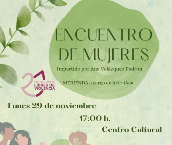 Artenara: Encuentro de mujeres el próximo lunes 29 de noviembre a las 17:00 horas