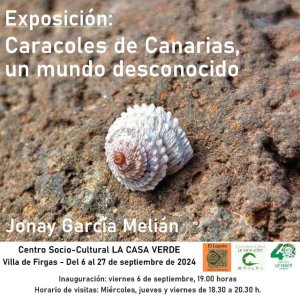 El 6 de septiembre llega Jonay García a La Casa Verde de Firgas con su exposición “Caracoles de Canarias: Un mundo desconocido”