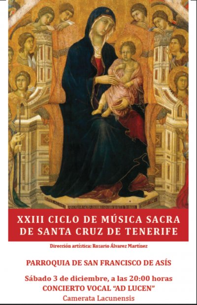 Real Academia de Bellas Artes y Cultura de Santa Cruz organizan la XXIII edici&oacute;n del Ciclo M&uacute;sica Sacra