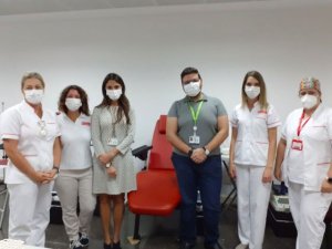 El ICHH promociona la donaci&oacute;n de sangre entre la plantilla de trabajadores del Aeropuerto de Gran Canaria