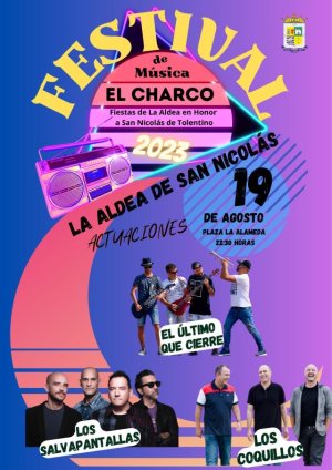 La Aldea: Los Salvapantallas, El Último que cierre, y los Coquillos protagonizan el Festival de Música El Charco 2023