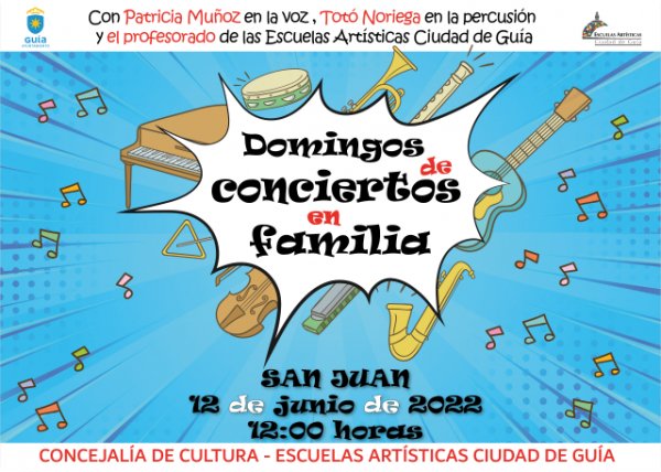 Los ‘Domingos de Concierto en Familia’ se celebran la próxima semana a San Juan