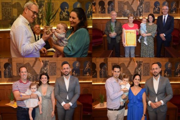 Gáldar da la bienvenida a Aurora, Antonio, Martina y Agoney