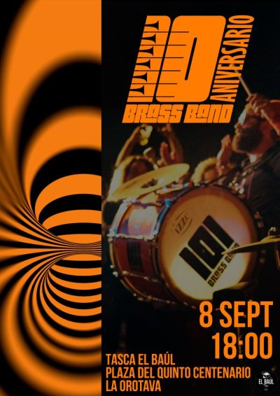La 101 Brass Band celebra su d&eacute;cimo aniversario con un concierto en Tasca el Ba&uacute;l en la Orotava