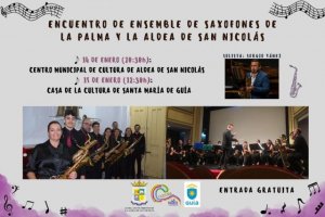 Jóvenes saxofonistas de La Aldea y Santa Cruz de La Palma se dan cita este fin de semana en el municipio