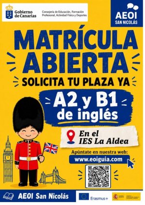 La Aldea de San Nicol&aacute;s impulsa el aprendizaje de idiomas con la apertura de matr&iacute;cula para estudiar ingl&eacute;s en el municipio