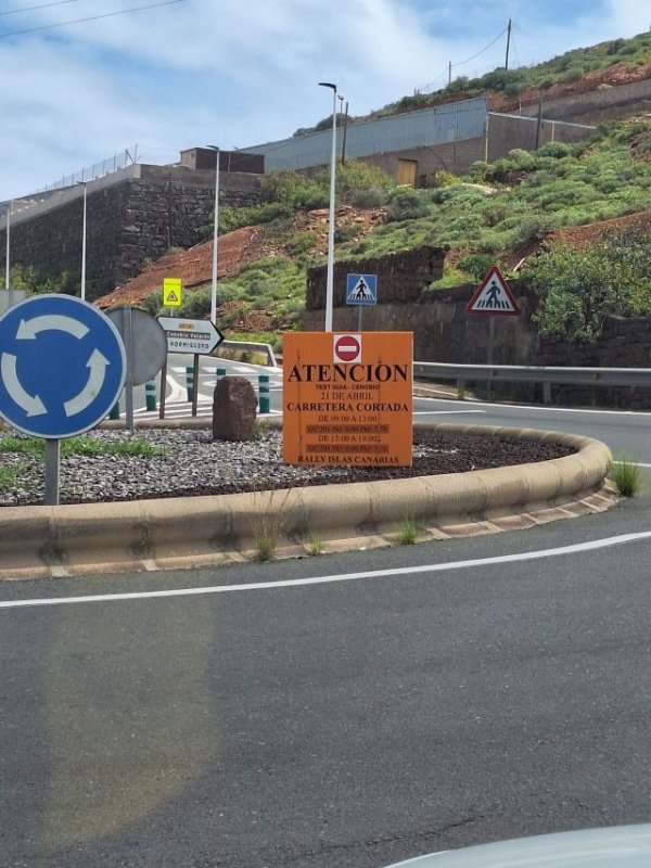 La variante de Silva se cerrará al tráfico el lunes por el Rally Islas Canarias durante 8 horas