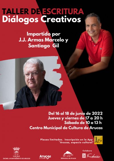 Arucas: Taller de escritura impartido por los escritores J.J. Armas Marcelo y Santiago Gil