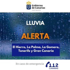 El Gobierno de Canarias mantiene la alerta por lluvias en las islas occidentales y Gran Canaria