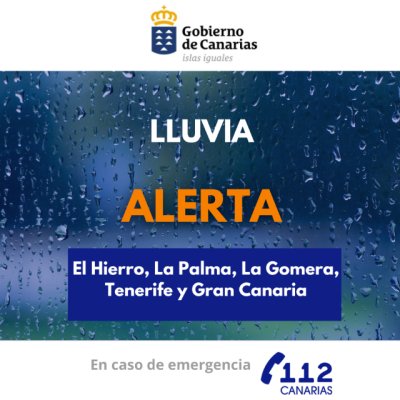 El Gobierno de Canarias mantiene la alerta por lluvias en las islas occidentales y Gran Canaria