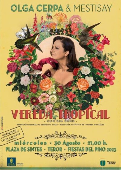 Olga Cerpa y la Banda Sinfónica municipal de Las Palmas de Gran Canaria llevan ‘Vereda Tropical’ a Teror