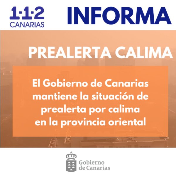 El Gobierno de Canarias mantiene la prealerta por calima en Lanzarote, Fuerteventura y Gran Canaria