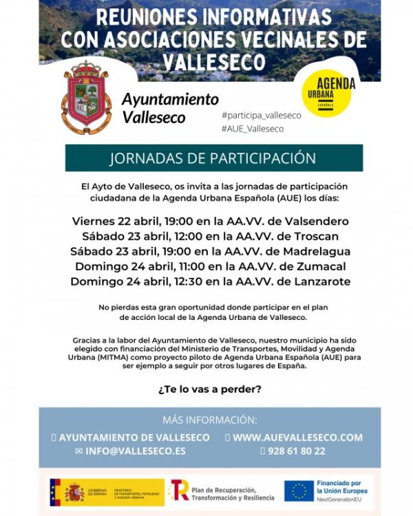 Presentación de la Agenda Urbana por las Asociaciones de Valleseco