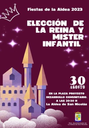 La Aldea: Apertura de inscripciones para la elección de la Reina y el Míster Infantil de las fiestas patronales