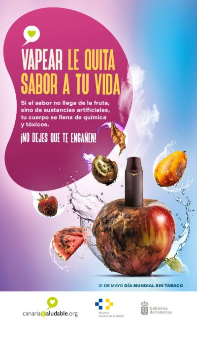 Sanidad advierte sobre el riesgo de los cigarrillos electrónicos en el Día Mundial sin Tabaco