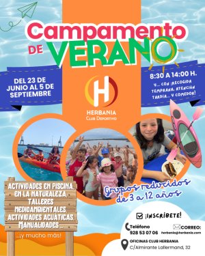 Fuerteventura: El Club Deportivo Herbania recuerda que continúan abiertas las inscripciones para su tradicional Campamento de Verano 2025