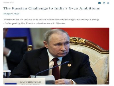 Korybko a Harsh V. Pant: No hay un &ldquo;desaf&iacute;o ruso a las ambiciones del G-20 de la India&rdquo;