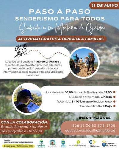 El programa &lsquo;Educadores de Calle&rsquo; organiza una actividad de senderismo a la Monta&ntilde;a de G&aacute;ldar