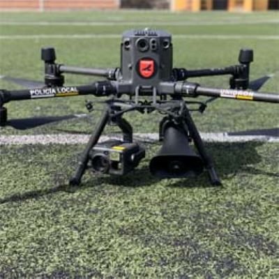 La Unidad de Drones de la Polic&iacute;a Local de Telde participa en la vigilancia de las fiestas de La Aldea 2022