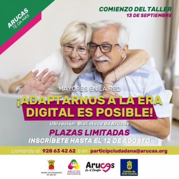 Arucas: &quot;Mayores en la Red&quot;, taller de introducción digital para la tercera edad