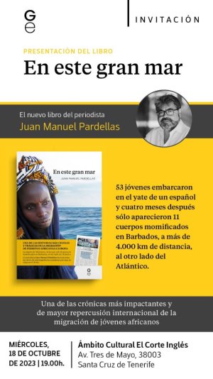 El periodista Juan Manuel Pardellas presenta su libro `En este gran mar´ en El Corte Inglés de Tres de Mayo