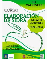Valleseco organiza un curso de elaboraci&oacute;n de sidra