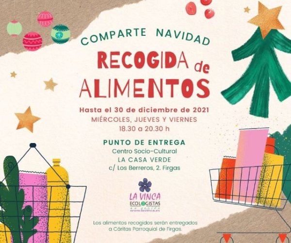 Firgas: “Comparte Navidad”, una campaña de recogida de alimentos en La Casa Verde