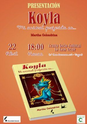 El 22 de abril se presenta en Firgas el libro infantil ”KOYLA. Mi animal preferido es…” de Martha Golondrina