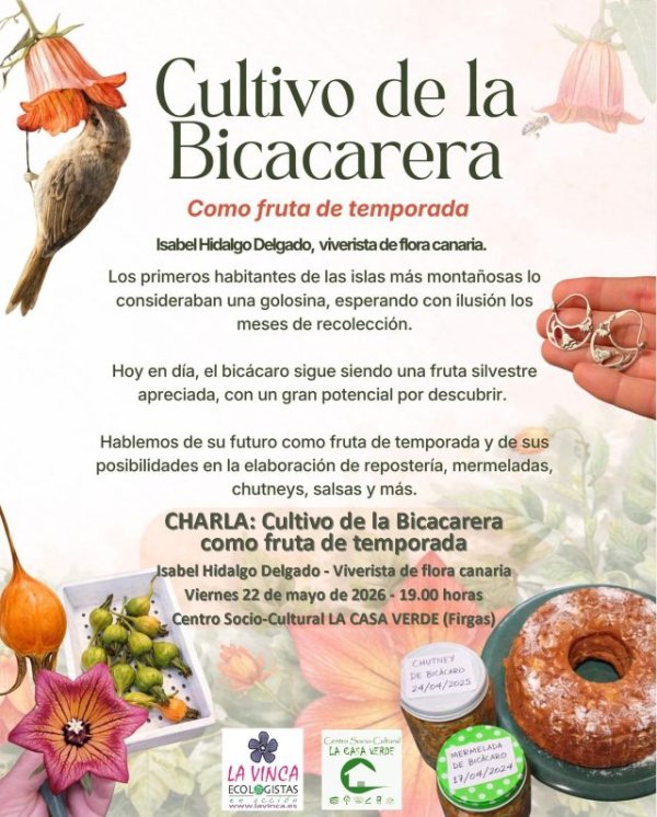 Firgas acoge el 22 de mayo la charla &ldquo;Cultivo de la Bicacarera como fruta de temporada&rdquo; a cargo de la viverista Isabel Hidalgo