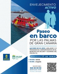 G&aacute;ldar: Envejecimiento Activo organiza un paseo en barco por Las Palmas de Gran Canaria el 17 de junio