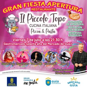 El Mercado de Guía celebra una gran fiesta gastronómica italiana para la inauguración del Il Picolo Topo