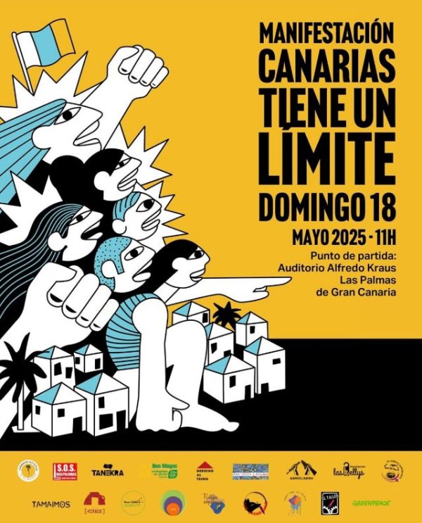 Gran Canaria se suma al grito colectivo del 18 de mayo: “Canarias tiene un límite”