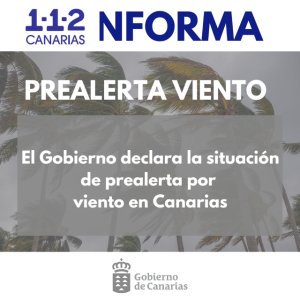 El Gobierno de Canarias declara la situación de prealerta por viento en Canarias