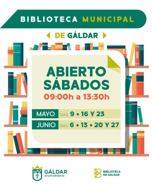 La Biblioteca Municipal de G&aacute;ldar ampl&iacute;a su horario los s&aacute;bados para facilitar el estudio durante el per&iacute;odo de ex&aacute;menes