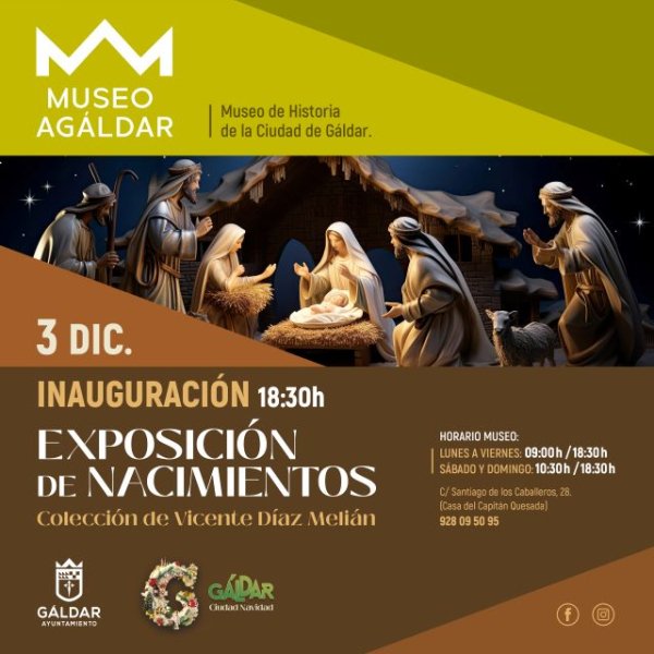 Gáldar: El Museo Agáldar inaugura el domingo la exposición de nacimientos navideños