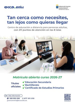 Gu&iacute;a: Ecca.edu abre el periodo de matr&iacute;cula en los Centros de Orientaci&oacute;n de Gu&iacute;a para el curso 2026/2027