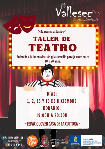 Juventud Valleseco pone en marcha el taller &ldquo;Me gusta el teatro&rdquo;