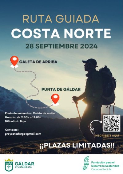 G&aacute;ldar: Abiertas las inscripciones para realizar una ruta guiada por la costa entre Caleta de Arriba y La Punta de G&aacute;ldar