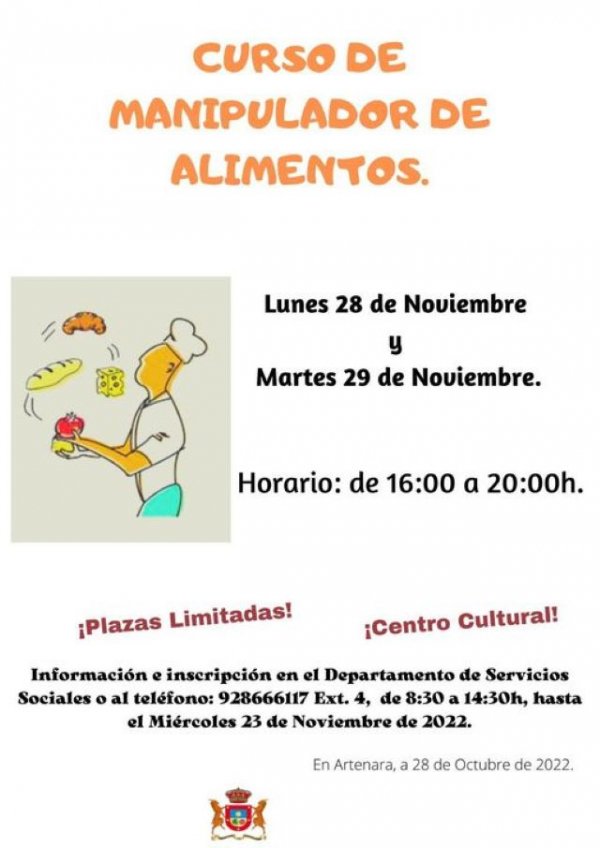 Artenara: Curso de Manipulador de Alimentos